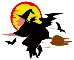 witch on a broomstick